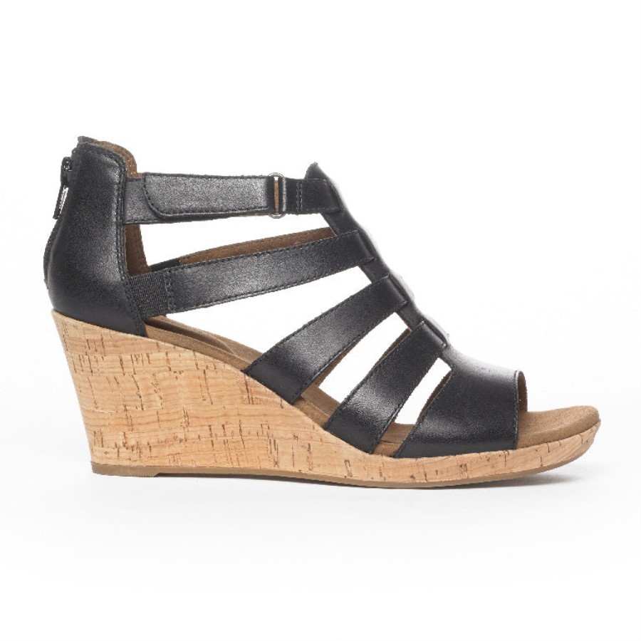 Rockport Briah Gladiator Sandal Black Leather