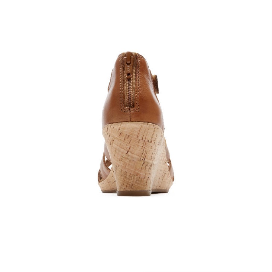 Rockport Briah Gladiator Sandal Dark Tan Leather