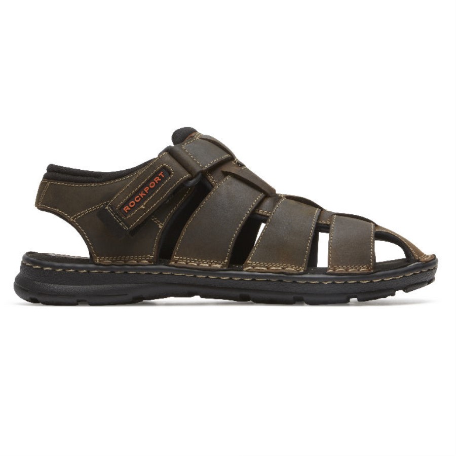 Rockport Darwyn Fisherman Slingback Sandal Brown Ii Lea