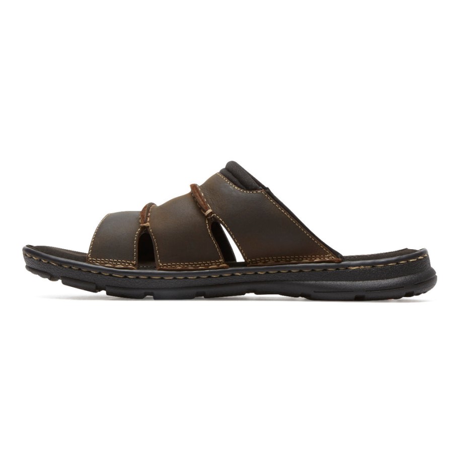 Rockport Darwyn Slide Sandal Brown Ii Lea
