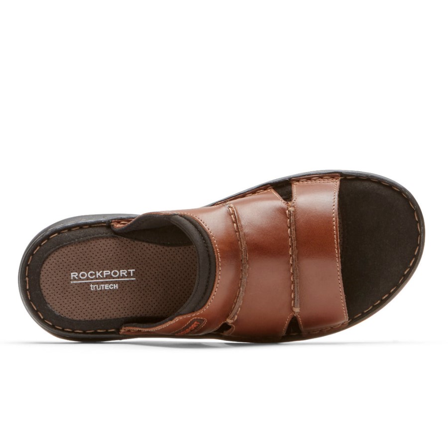 Rockport Darwyn Slide Sandal Coach Brown