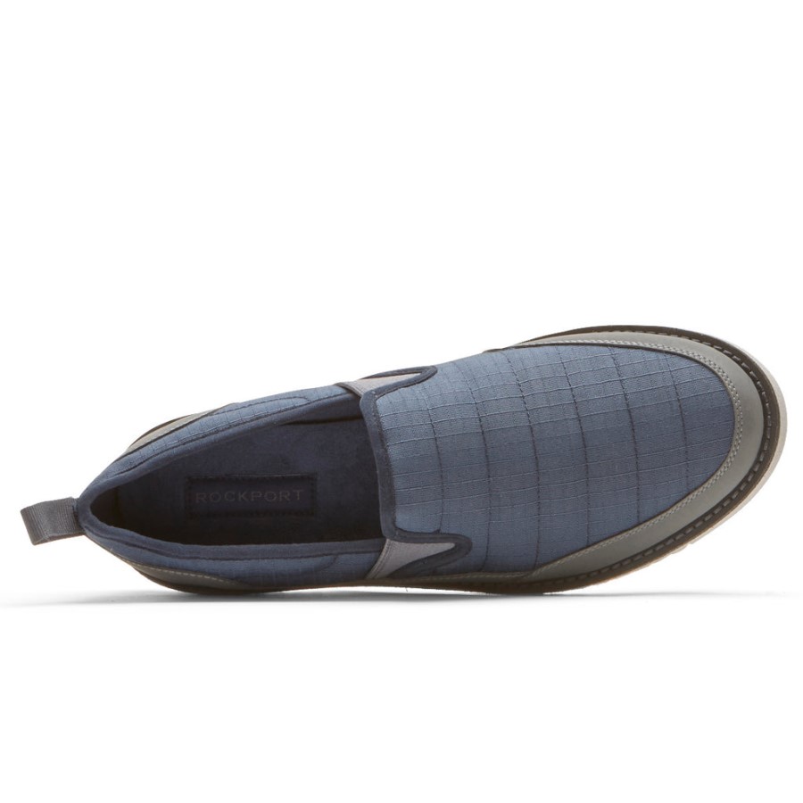 Rockport Men's Axelrod Quilted Slip-On Navy Ripstop