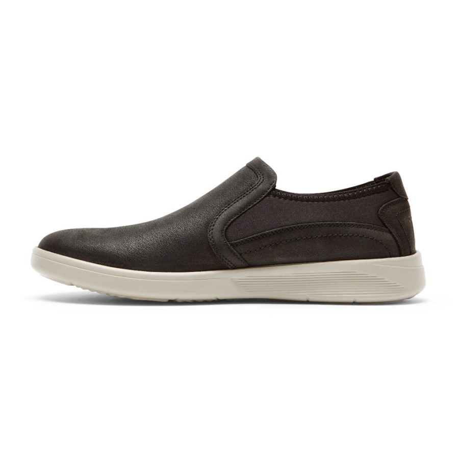 Rockport Men's Caldwell Twin Gore Slip-On Black Leather