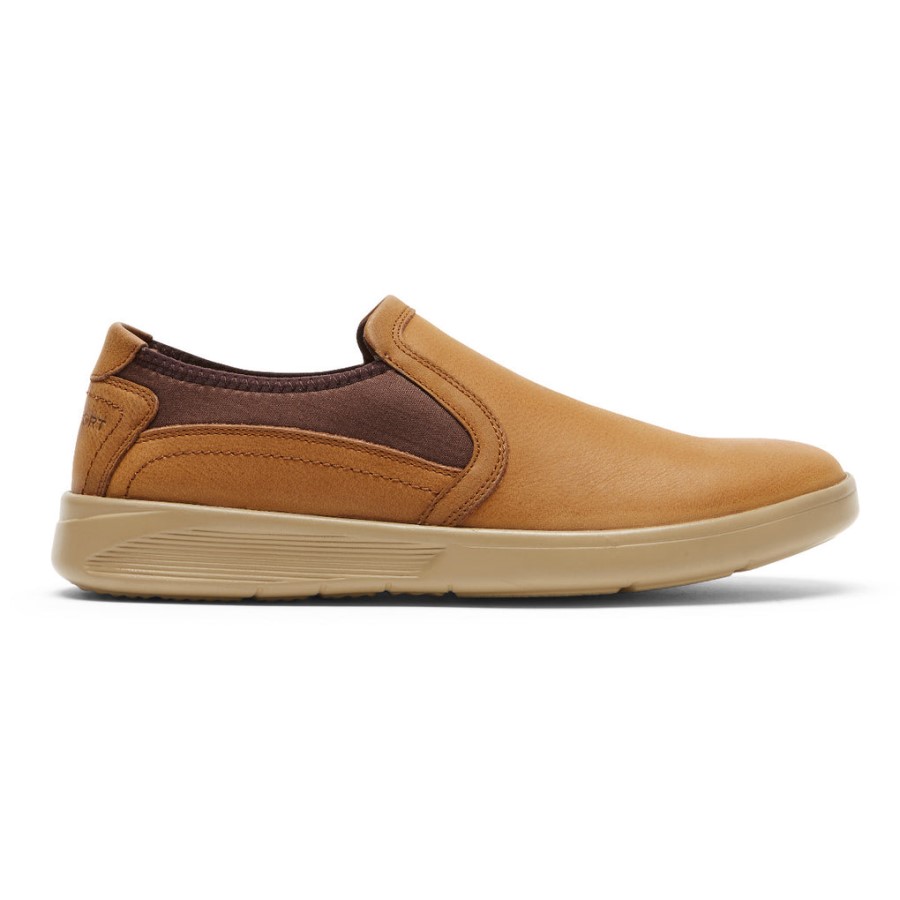 Rockport Men's Caldwell Twin Gore Slip-On Desert Leather
