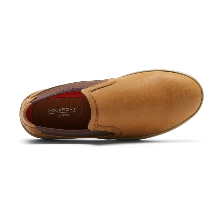 Rockport Men's Caldwell Twin Gore Slip-On Desert Leather