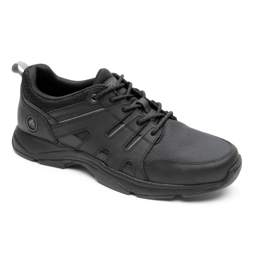 Rockport Men's Chranson Sport Trekker Black Ripstop Lea
