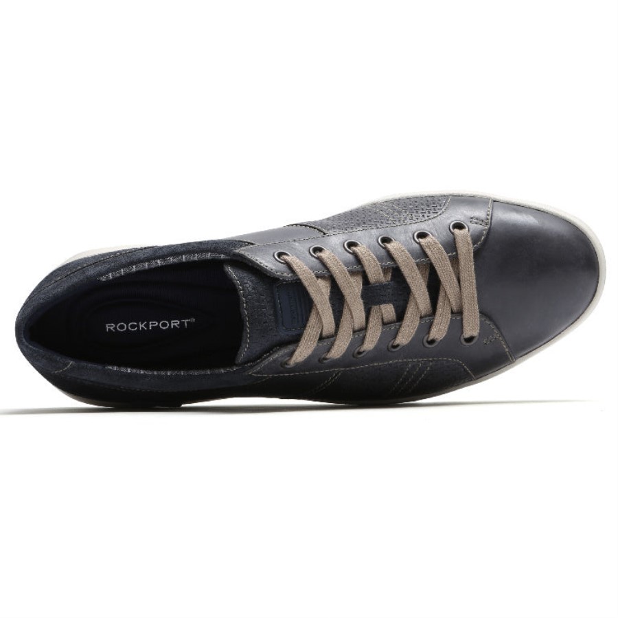 Rockport Men's Colle Tie Sneaker Blue Grey