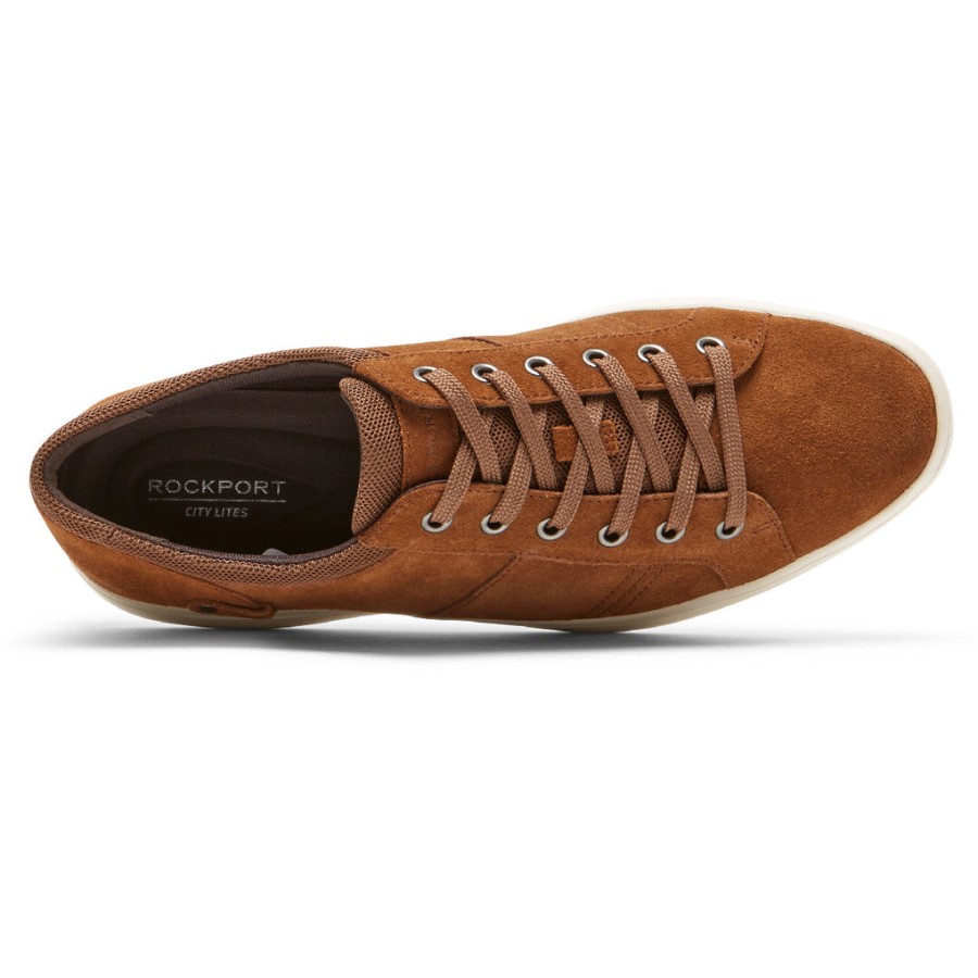 Rockport Men's Colle Tie Sneaker Tan Suede