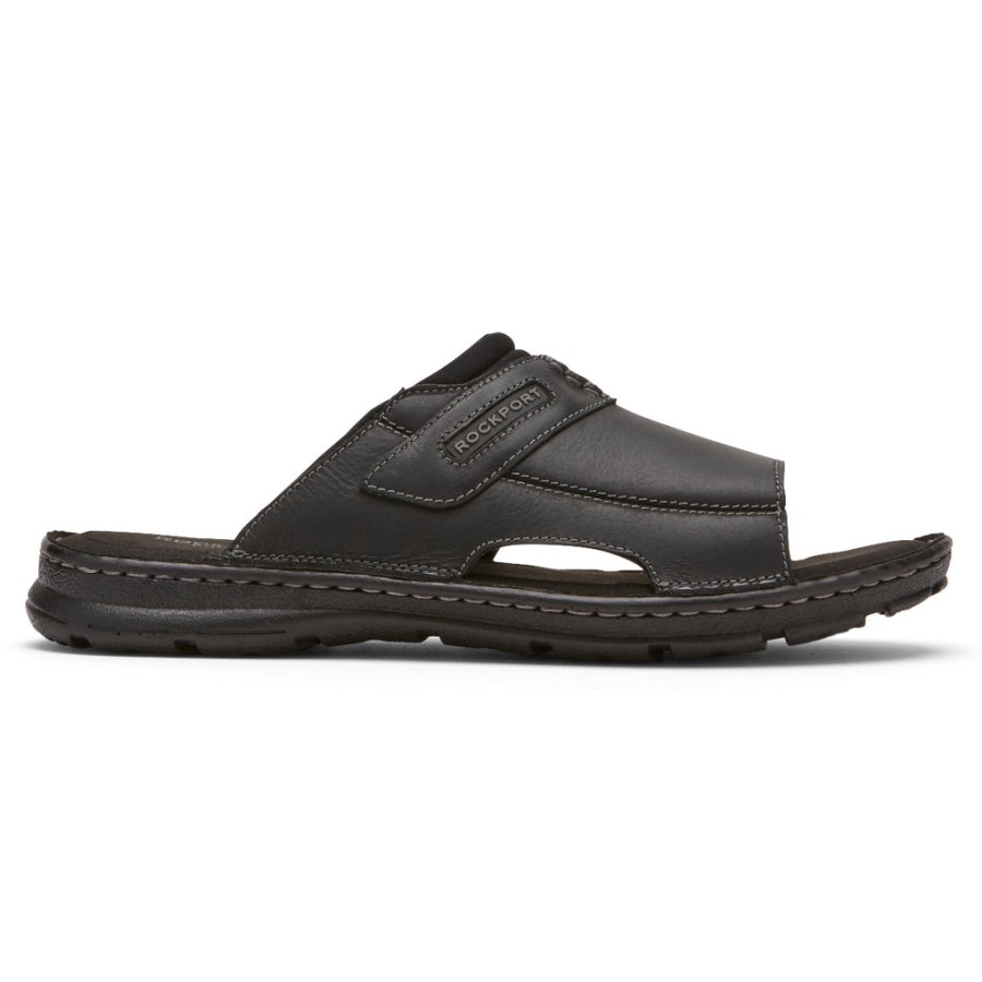 Rockport Men's Darwyn 2 Slide Sandal Black Lea Ii