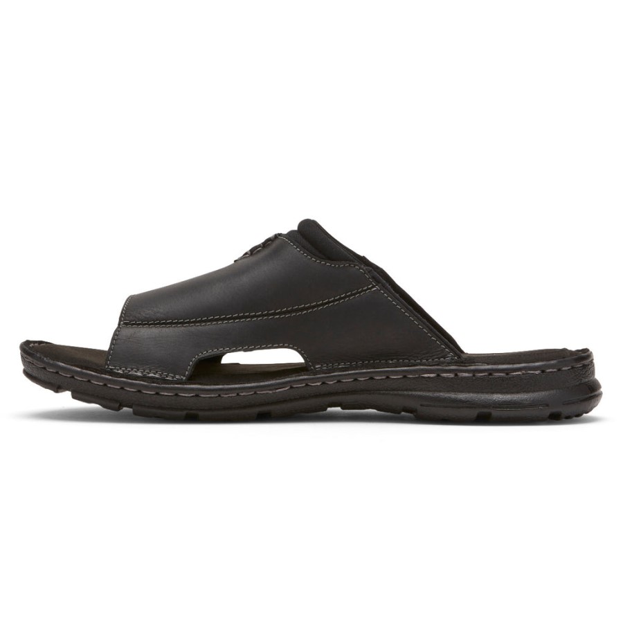 Rockport Men's Darwyn 2 Slide Sandal Black Lea Ii