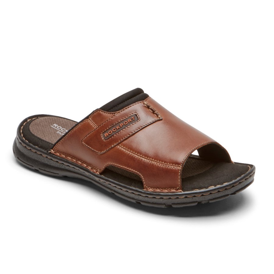 Rockport Men's Darwyn 2 Slide Sandal Coach Brown
