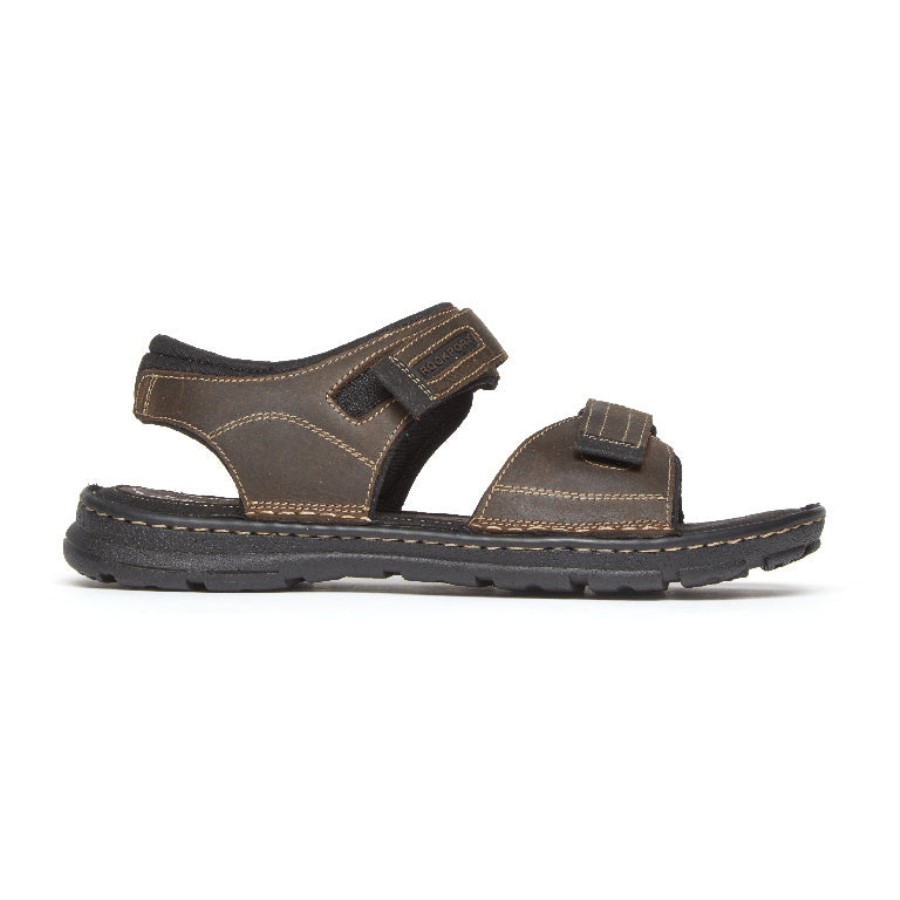Rockport Men's Darwyn Quarter-Strap Sandal Brown Ii Leather