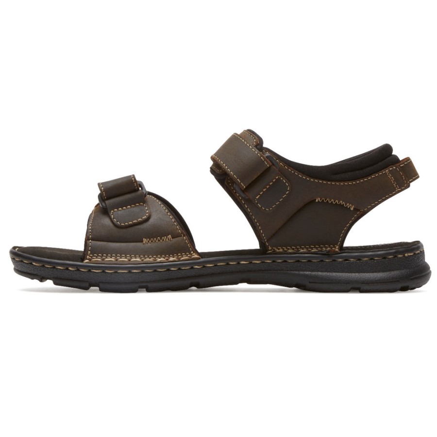 Rockport Men's Darwyn Quarter-Strap Sandal Brown Ii Leather