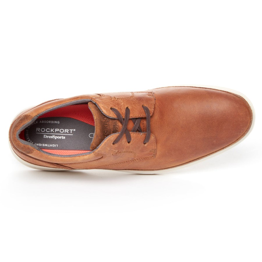 Rockport Men's DresSports 2 Go Plain Toe New Caramel