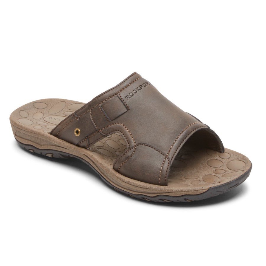 Rockport Men's Hayes Slide Sandal Brown
