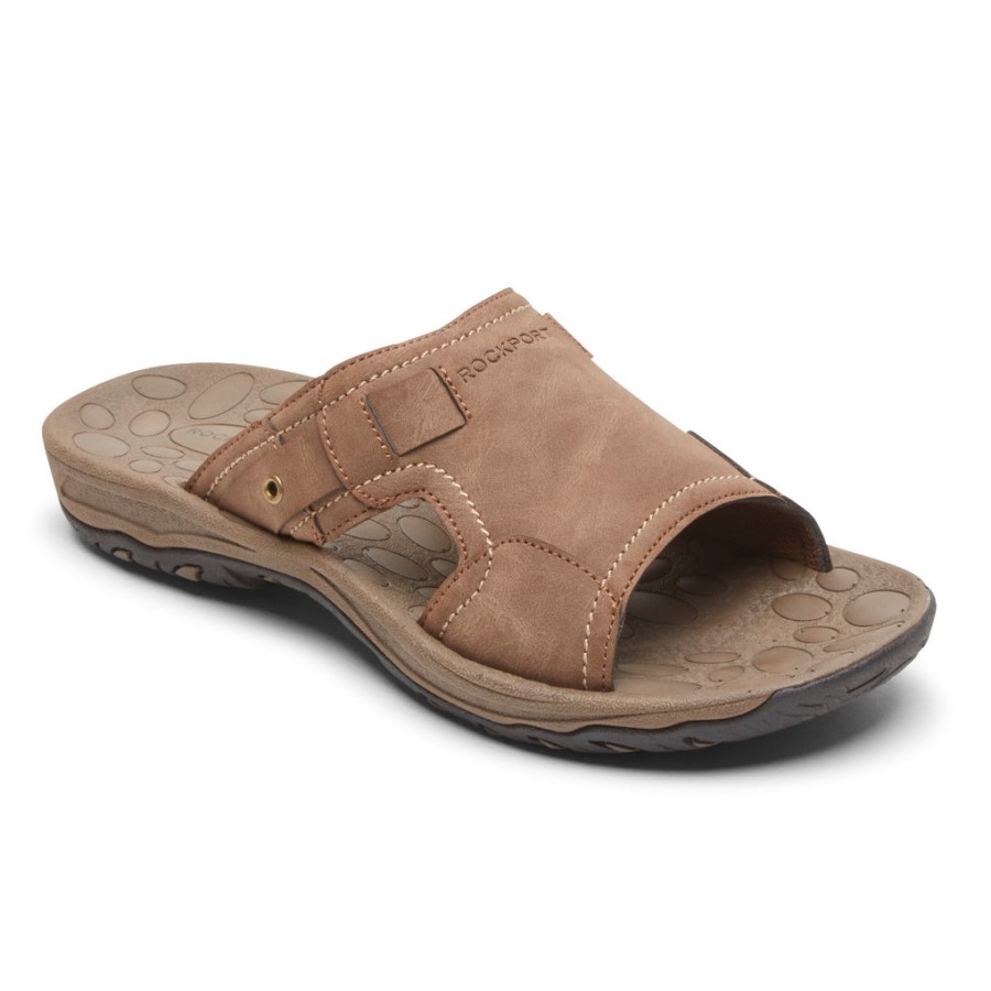 Rockport Men's Hayes Slide Sandal Taupe