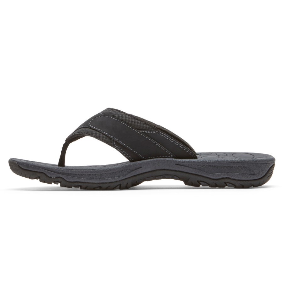 Rockport Men's Hayes Thong Sandal Black