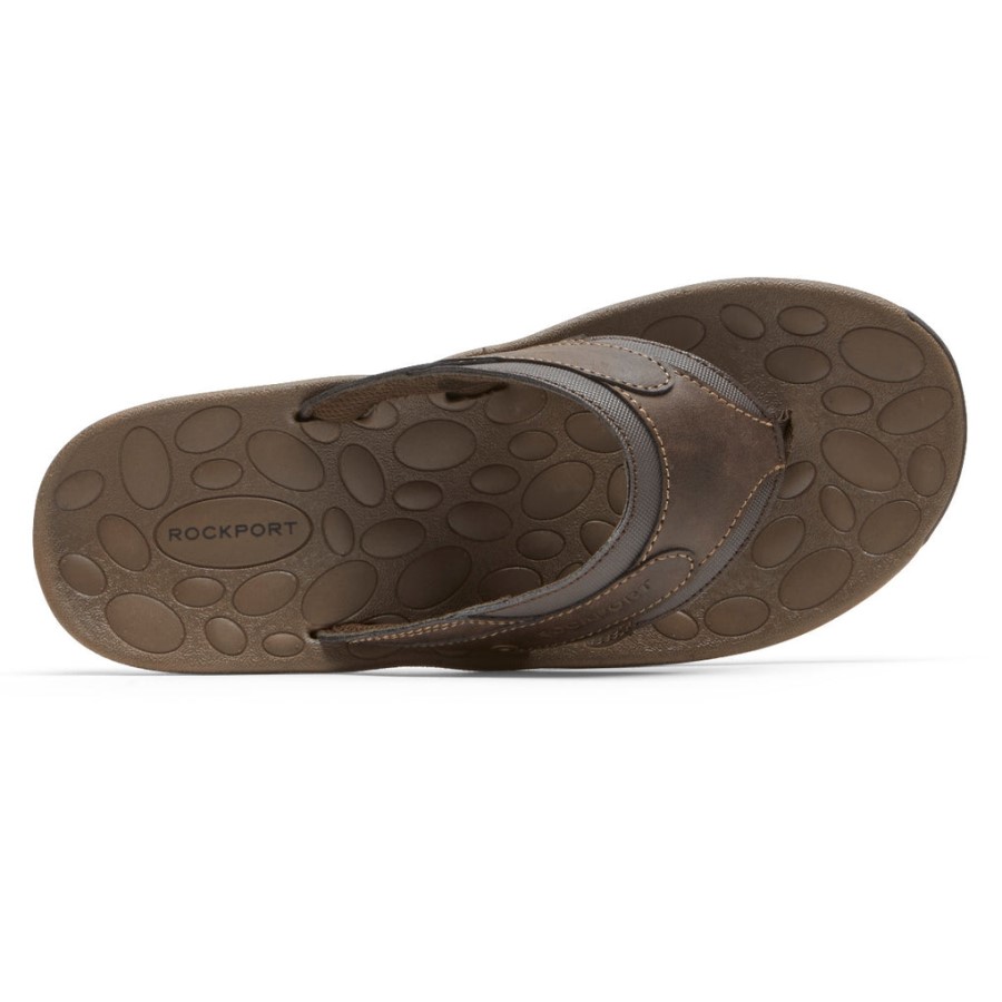 Rockport Men's Hayes Thong Sandal Brown
