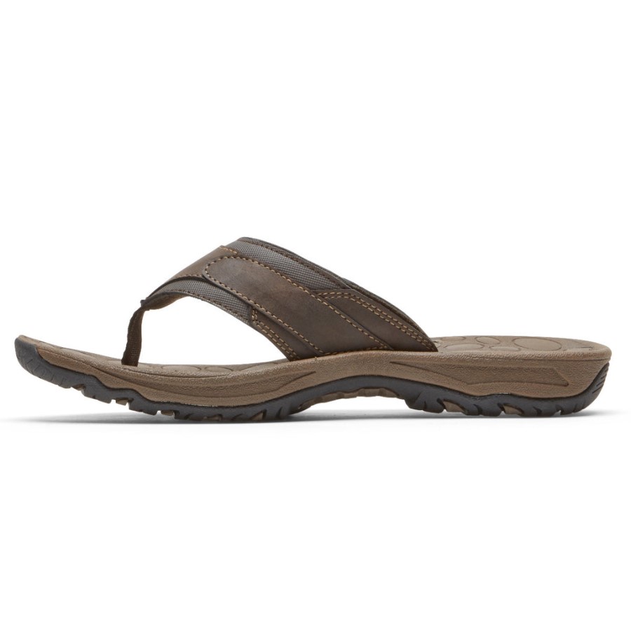 Rockport Men's Hayes Thong Sandal Brown