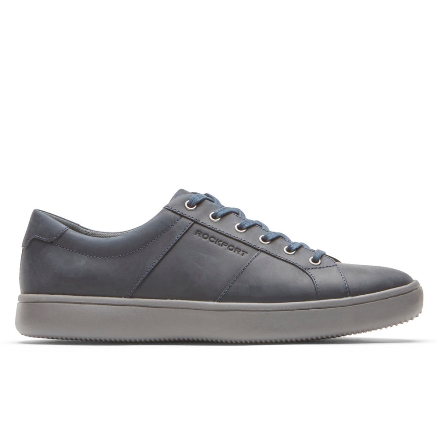 Rockport Men's Jarvis Lace-to-Toe Sneaker Navy Leather