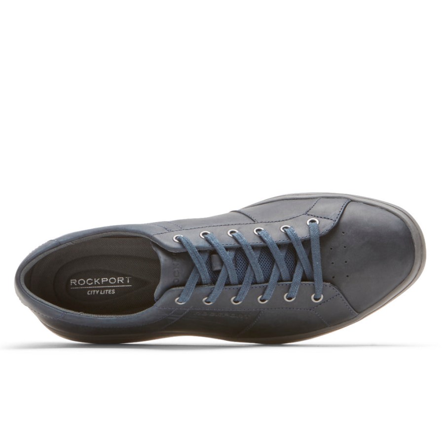 Rockport Men's Jarvis Lace-to-Toe Sneaker Navy Leather