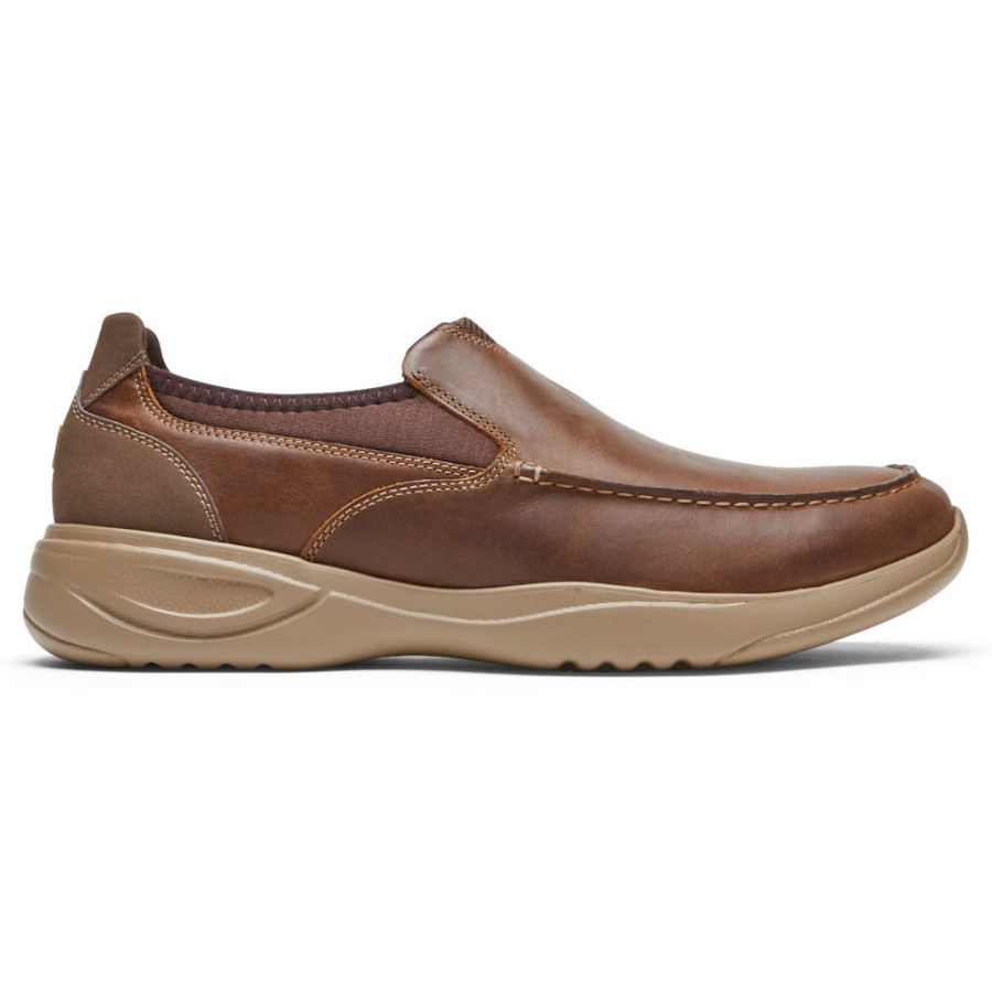 Rockport Men's Metro Path Slip-On Sorrel Leather Suede