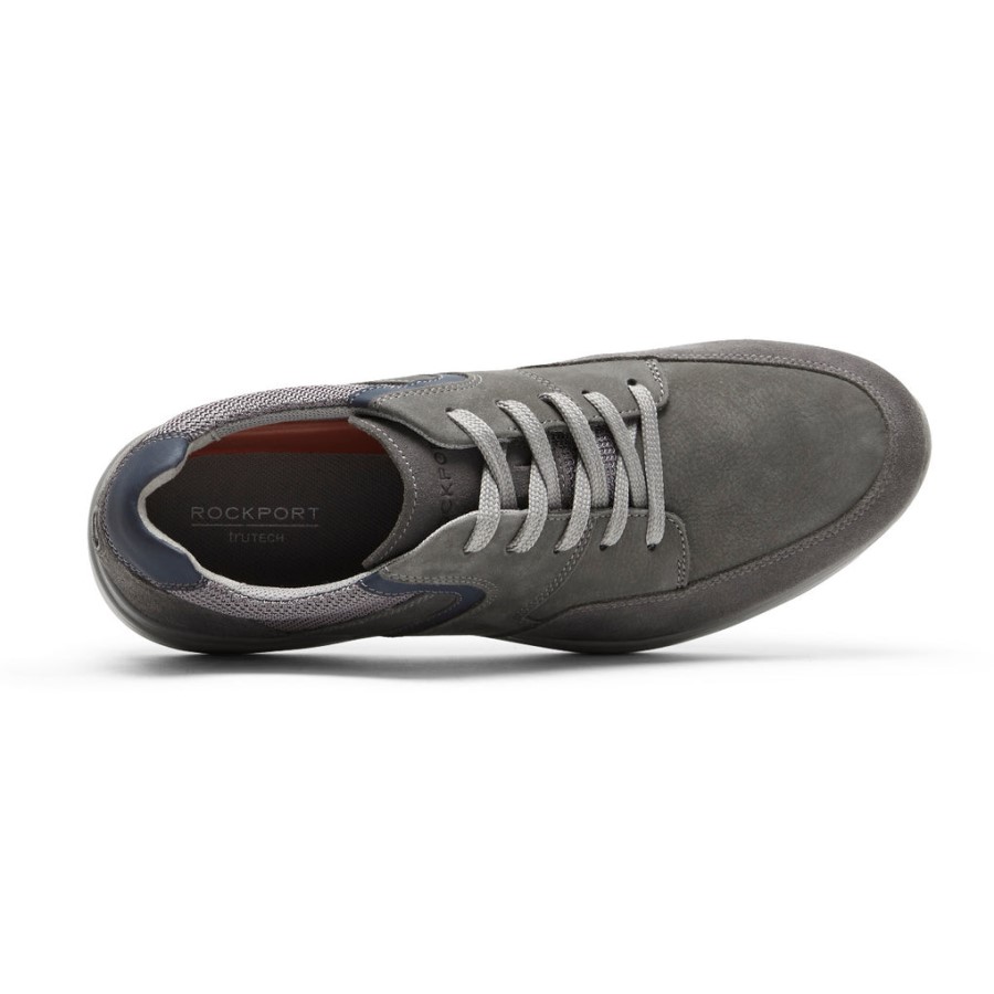 Rockport Men's Metro Path Sneaker Steel Grey Nubuck Suede