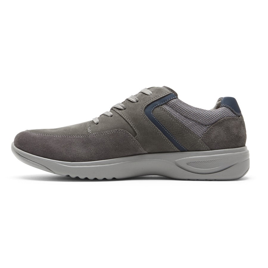 Rockport Men's Metro Path Sneaker Steel Grey Nubuck Suede