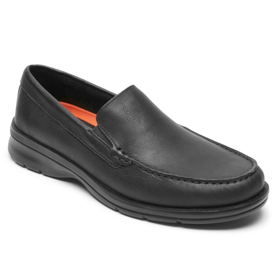 Rockport Men's Palmer Venetian Loafer Black Tumbled