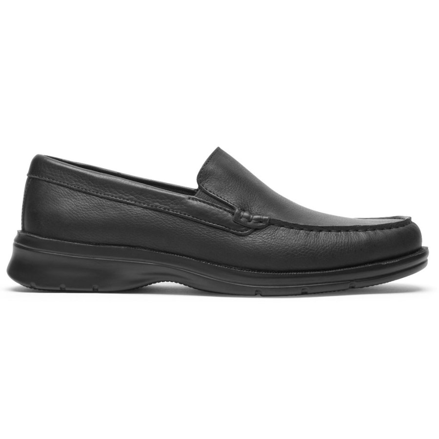 Rockport Men's Palmer Venetian Loafer Black Tumbled