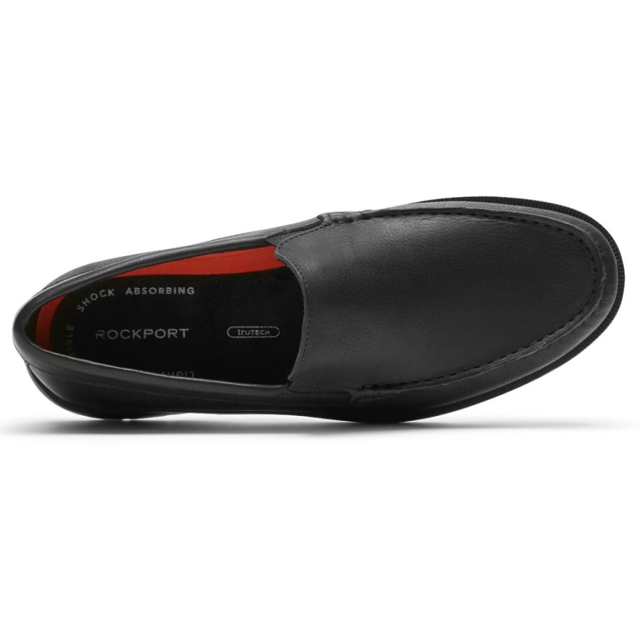 Rockport Men's Palmer Venetian Loafer Black Tumbled