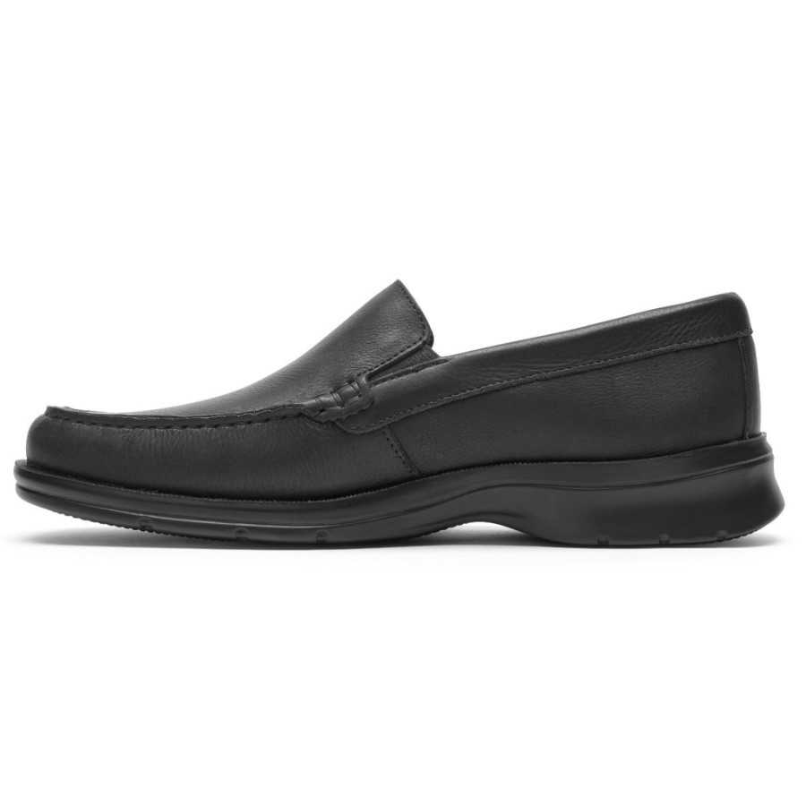 Rockport Men's Palmer Venetian Loafer Black Tumbled