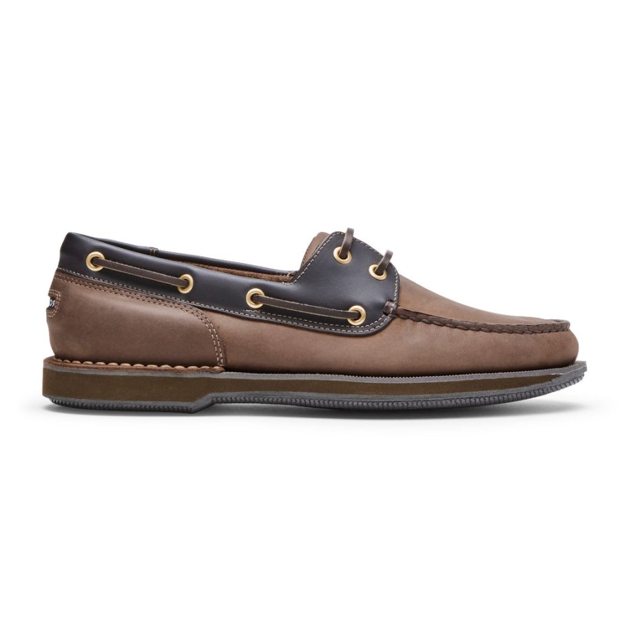Rockport Men's Perth Boat Shoe Chocolate Bark