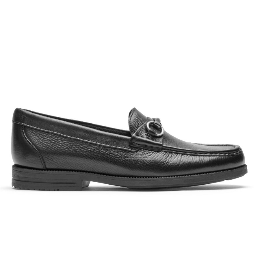 Rockport Men's Preston Bit Loafer Tumbled Black