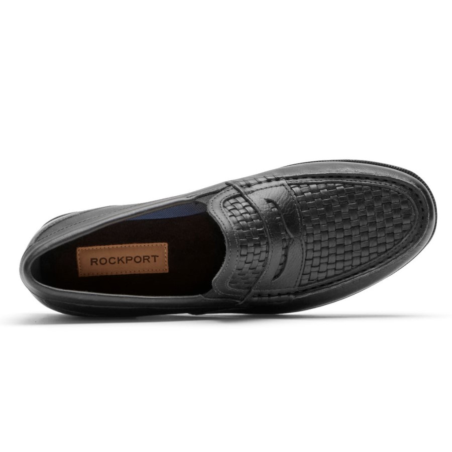 Rockport Men's Preston Penny Loafer Black Woven