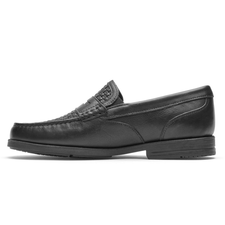 Rockport Men's Preston Penny Loafer Black Woven