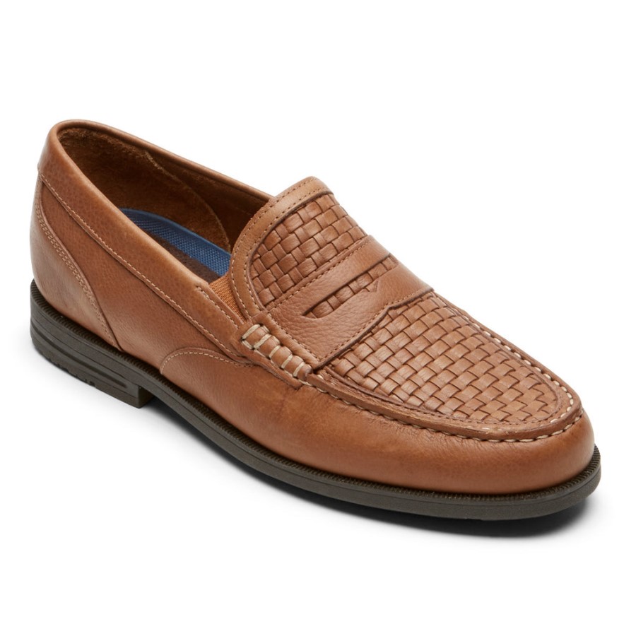 Rockport Men's Preston Penny Loafer Tan Woven