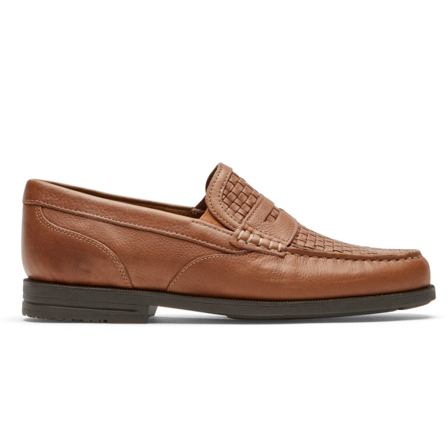 Rockport Men's Preston Penny Loafer Tan Woven