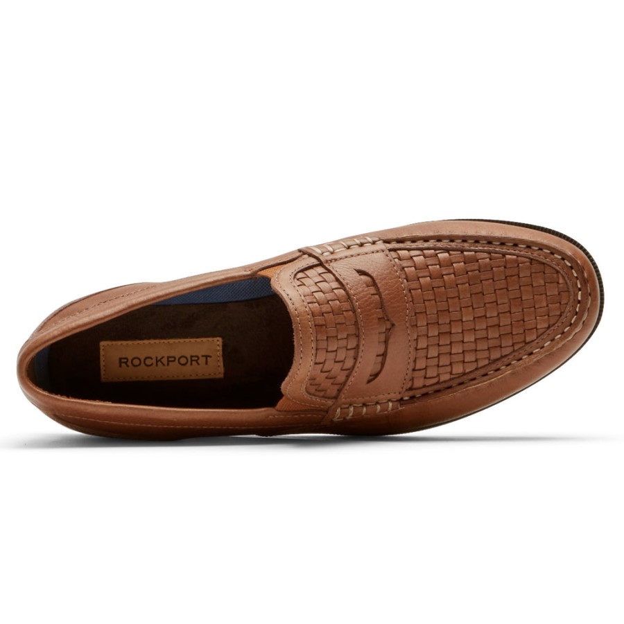 Rockport Men's Preston Penny Loafer Tan Woven