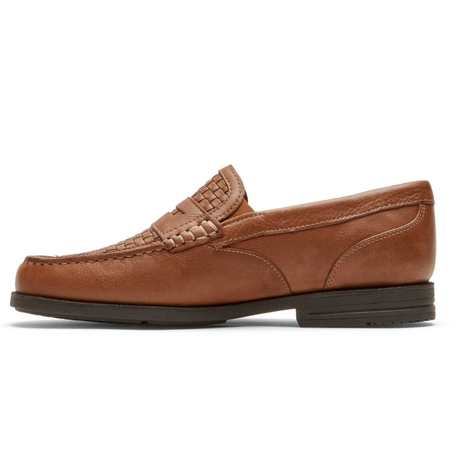 Rockport Men's Preston Penny Loafer Tan Woven