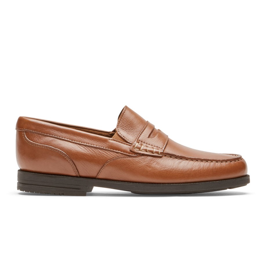 Rockport Men's Preston Penny Loafer Tumbled Tan