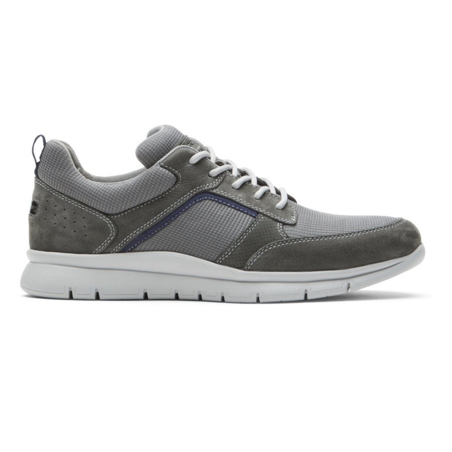 Rockport Men's Primetime Casual Mudguard Sneaker Grey Mesh Lea