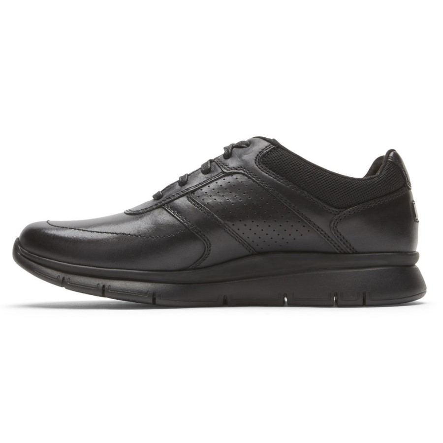 Rockport Men's Primetime Casual Sneaker Triple Black Smooth Lea