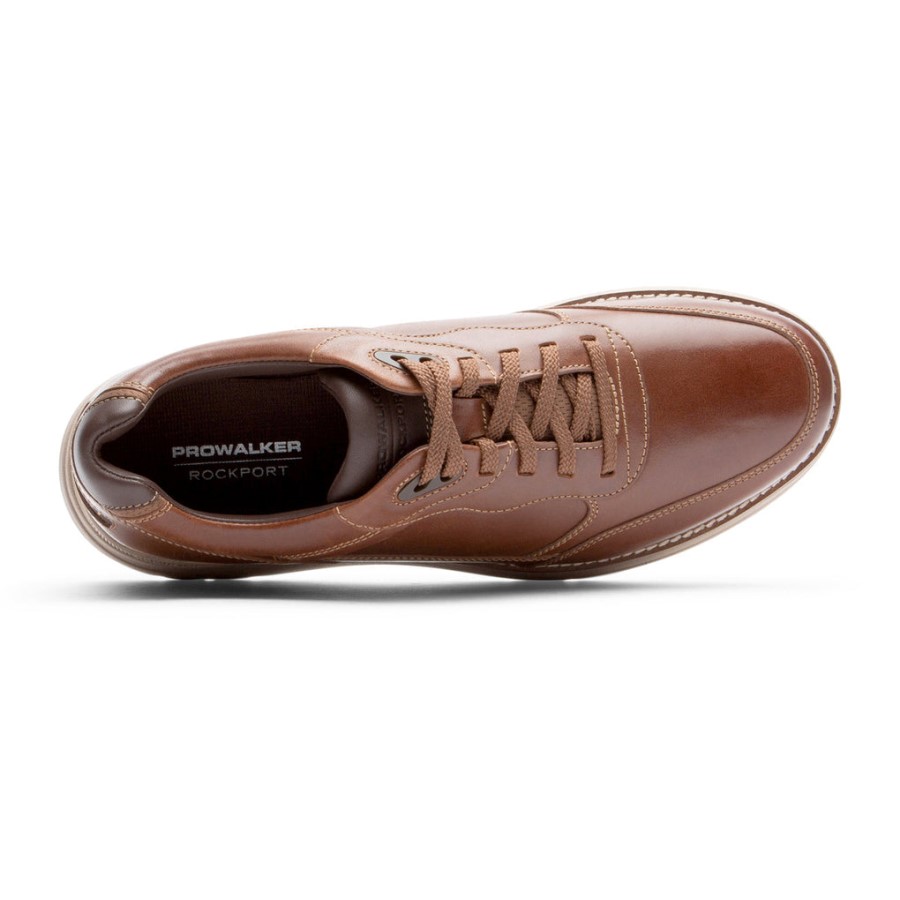 Rockport Men's ProWalker NEXT Sneaker Saddle Tan Lea