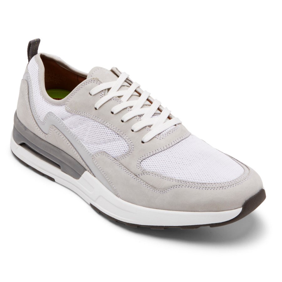 Rockport Men's PulseTech Sport Ubal Sneaker White Leather Mesh