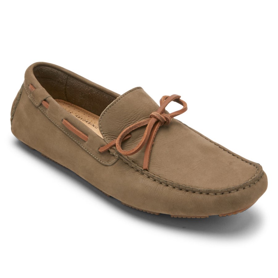 Rockport Men's Rhyder Tie Loafer Vicuna Nubuck