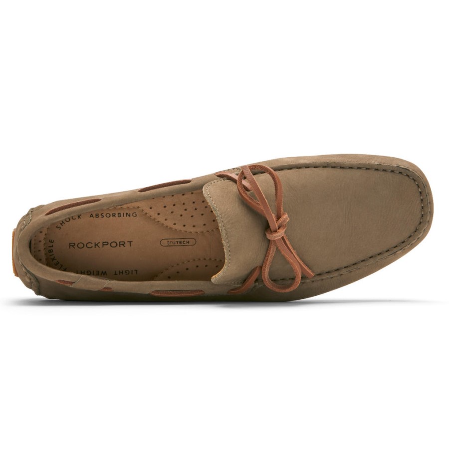 Rockport Men's Rhyder Tie Loafer Vicuna Nubuck