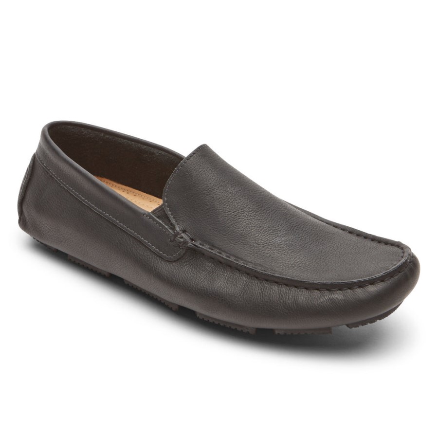 Rockport Men's Rhyder Venetian Loafer Black Tumbled
