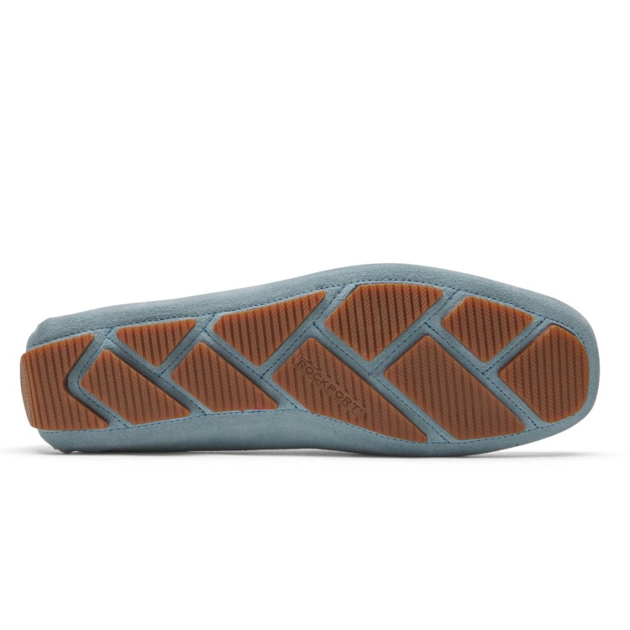 Rockport Men's Rhyder Venetian Loafer Light Blue Suede