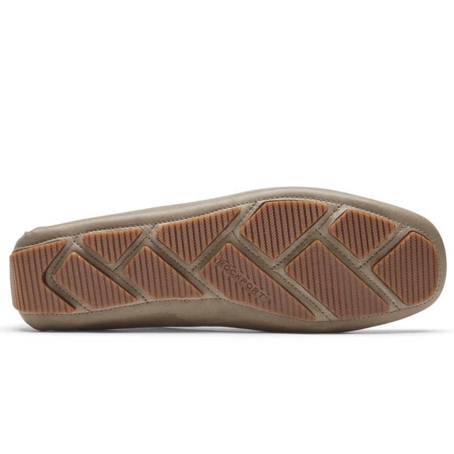 Rockport Men's Rhyder Venetian Loafer Taupe Tumbled Leather